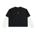 Esqueleto – Layered Contrast Sleeve Cotton Tee