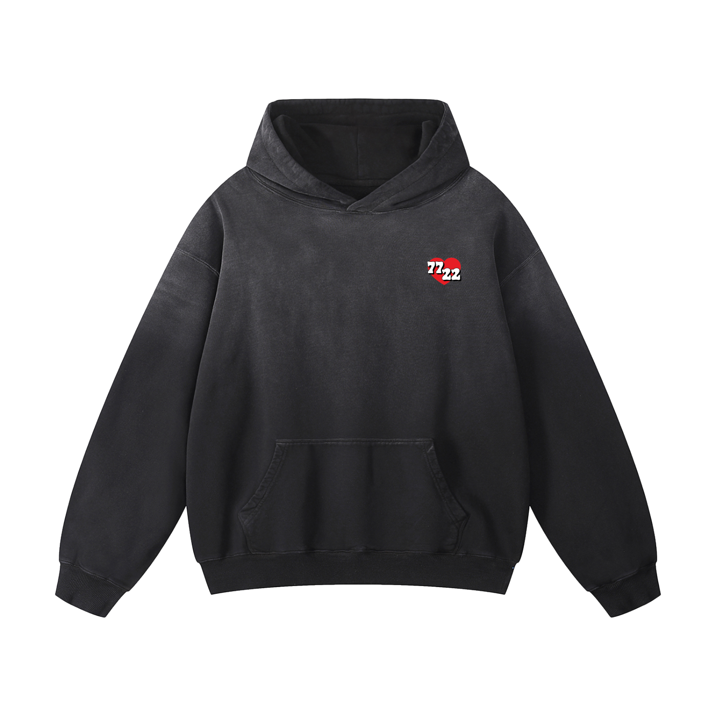 7722 (Red Heart) – Heavyweight Sunfade Oversized Hoodie