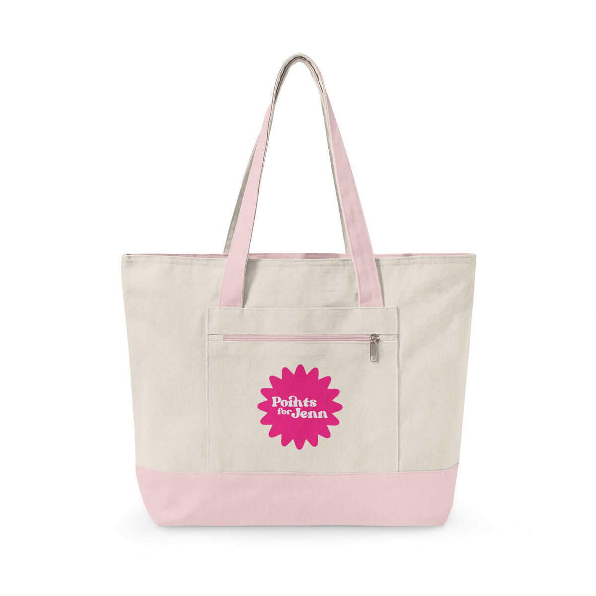 PFJ – Zippered Canvas Tote Bag