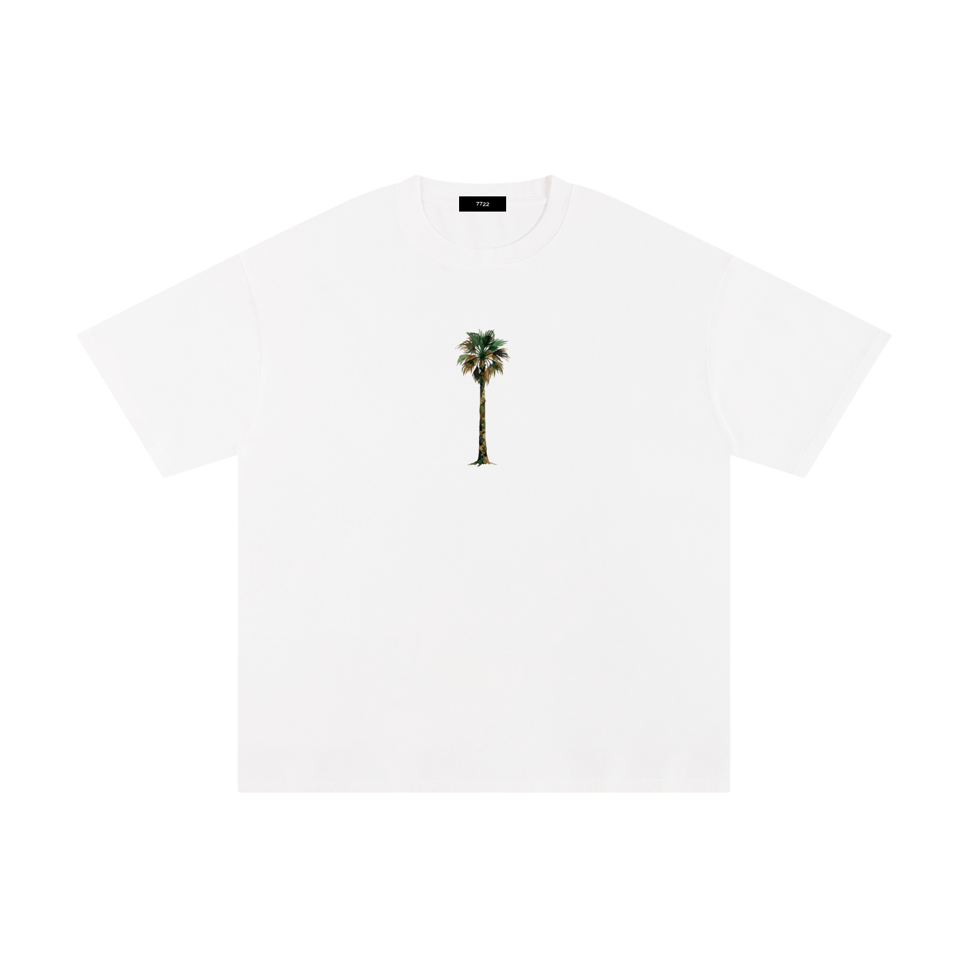 A Standard Palm Tree (Camo Watercolor) – Unisex Pure Cotton Tee