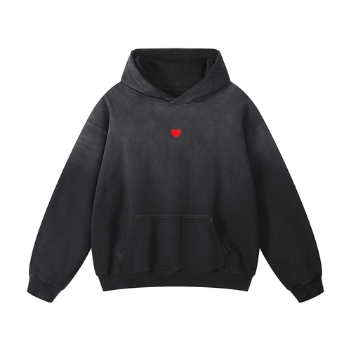 7722 (Red Heart) – Heavyweight Sunfade Oversized Hoodie