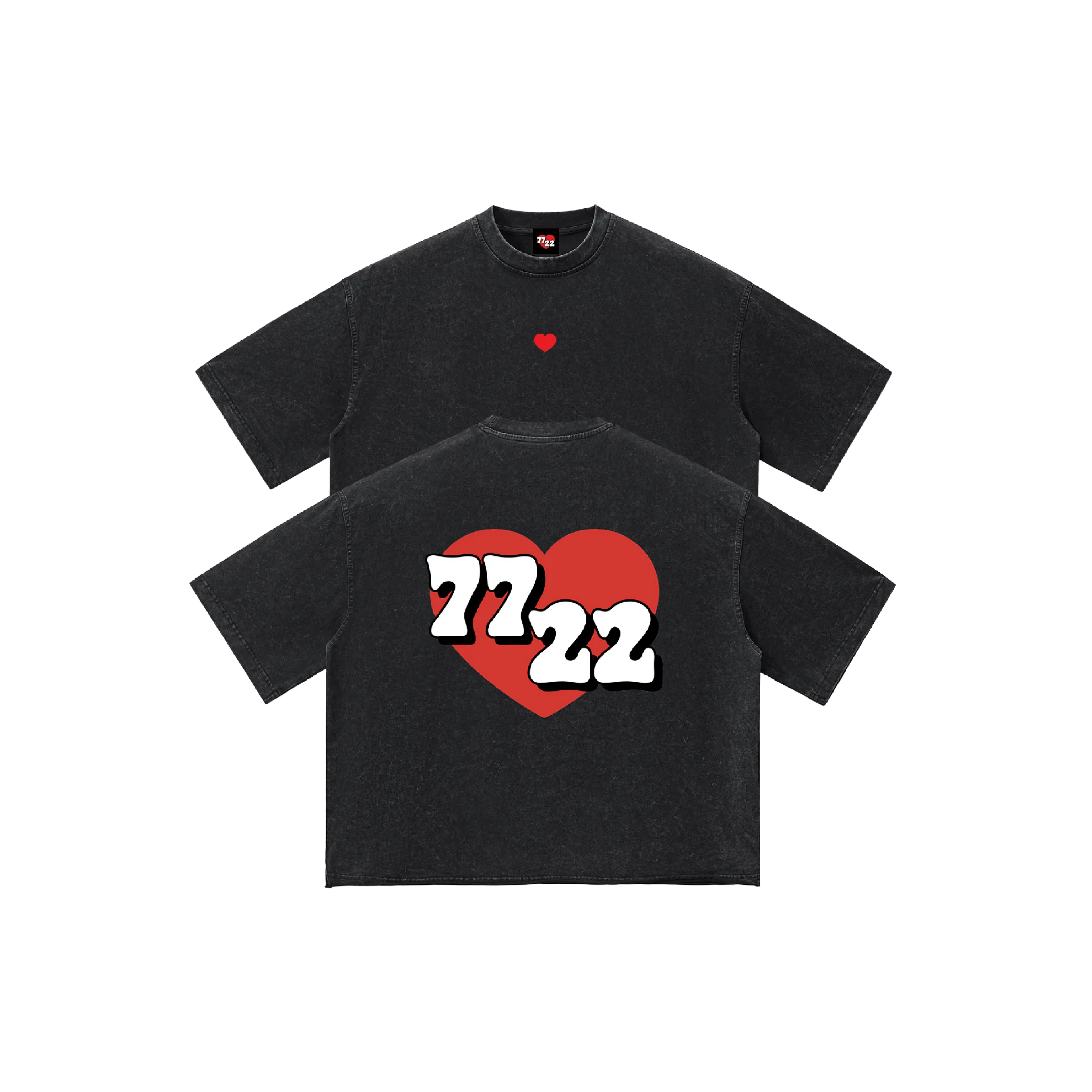 7722 (Red Heart) – Vintage Wash Boxy Tee