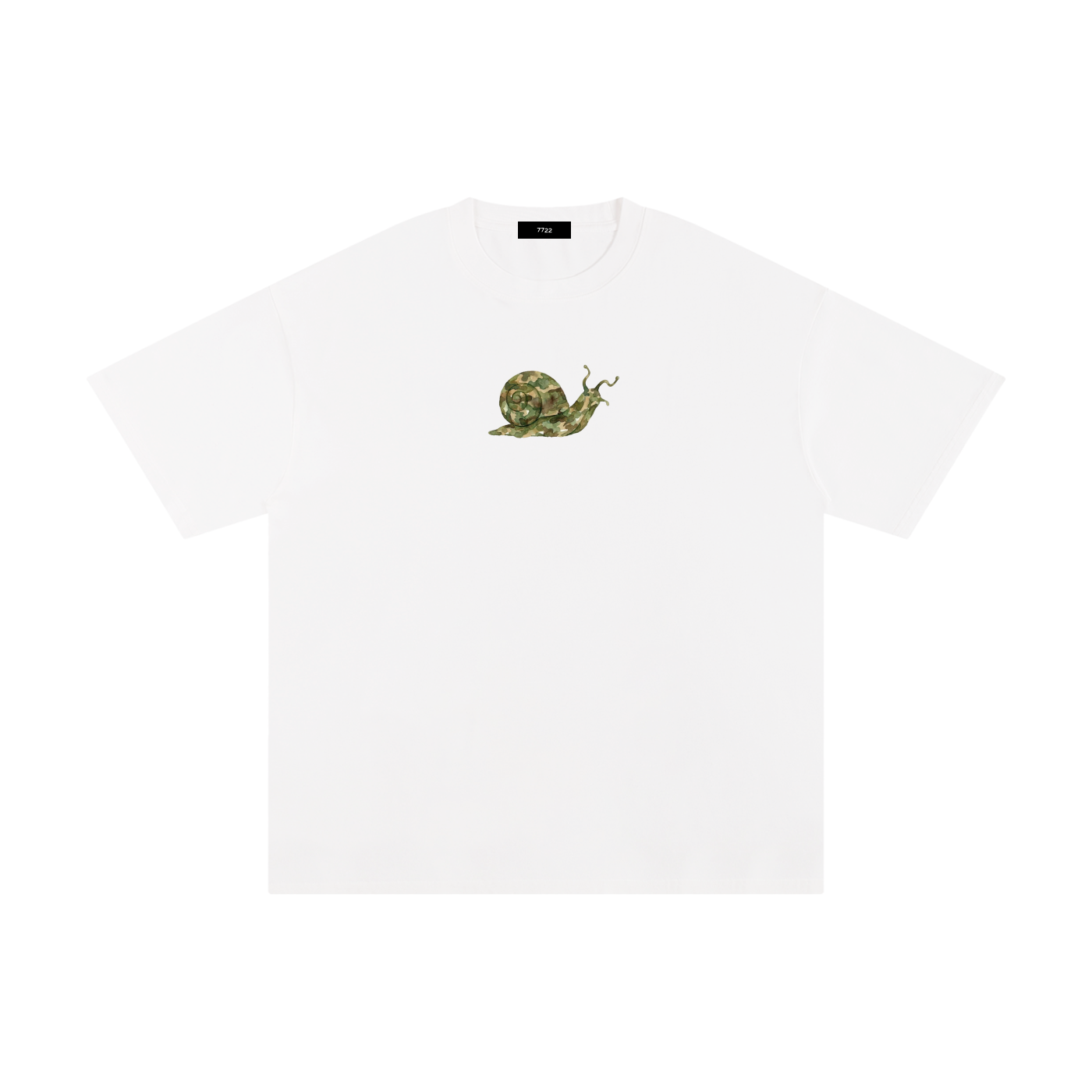 Harold the Snail (Camouflage Watercolor) – Unisex Pure Cotton Tee