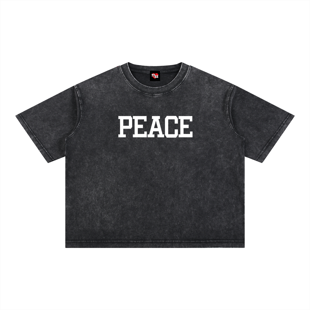 Peace – Unisex Mineral Wash Boxy Cotton Tee
